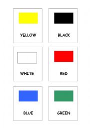 English Worksheet: Colours memory game