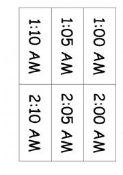 English Worksheet: Simple Time Flashcards