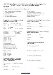 English Worksheet: 5th grade working sheet