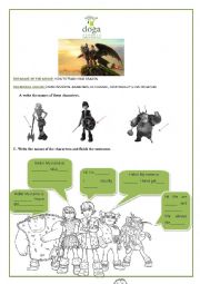 how to train your dragon worksheet