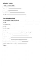English Worksheet: David Bowie Bio