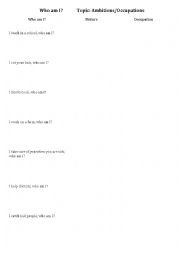 English Worksheet: Occupations Worksheet/Practice