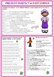 English Worksheet: PRESENT PERFECT or PAST SİMPLE