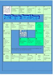 English Worksheet: Past Simple Board Game