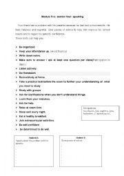 English Worksheet: module 5 section 4