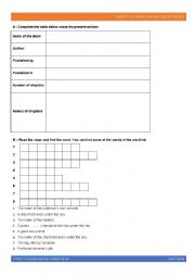 English Worksheet: Twenty Thousand Leagues Under the Sea