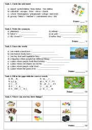 English Worksheet: places in the city