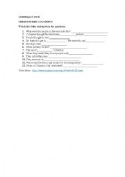 English Worksheet: Christopher Colombus 