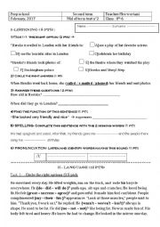 English Worksheet: mid of term test n2 8th form