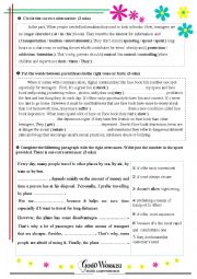 English Worksheet: 9th form mid semester2