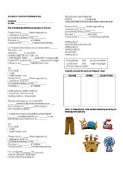 English Worksheet: The Lazy song