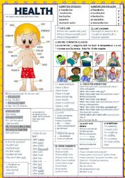 English Worksheet: Health