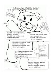 English Worksheet: I love my Teddy Bear