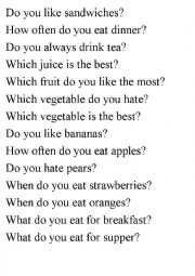 Eating Questions 