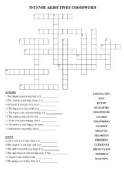 English Worksheet: Intense adjectives (crossword)