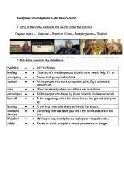 English Worksheet: Safety instructions flight