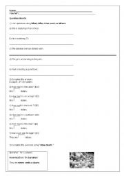 English Worksheet: Mid term test 8th grade
