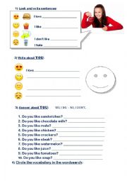 English Worksheet: Wordsearch on food - Expressing Preferences