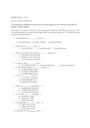 English Worksheet: ADJECTIVES