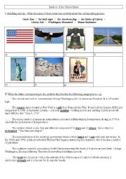 English Worksheet: American symbols