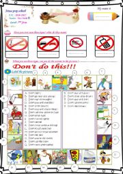 English Worksheet: You must be careful!