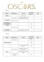 English Worksheet: Oscars