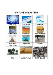 English Worksheet: natural  disasters 