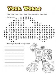 English Worksheet: Sight word list phonics review scooby doo, asterix, transformers