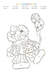 Carnival Clown Colouring Sheet