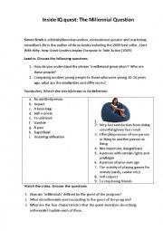 English Worksheet: Simon Sinek Millennial Generation