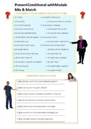 English Worksheet: Present Conditional With Modals