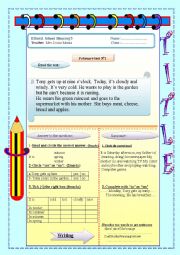 English Worksheet: February test