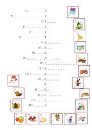 English Worksheet: At the supermarket