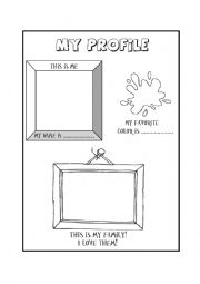 English Worksheet: My Profile