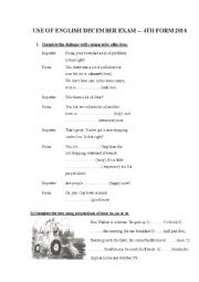 English Worksheet: Use of English Exam 4th grade
