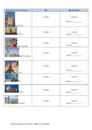 English Worksheet: Speaking info gap 