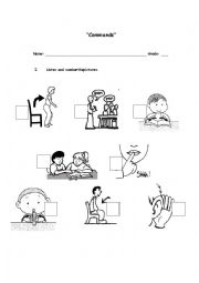 English Worksheet: Commands