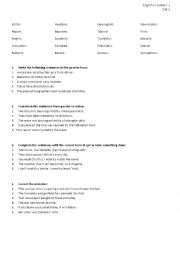 English Worksheet: ENGLISH IN CONTEXT