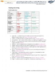 English Worksheet: Q-Skills Book 5 Unit 1 Vocabulary Study guide (2nd edition of Q-Skills)