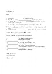 English Worksheet: Vocabulary Quiz on the go