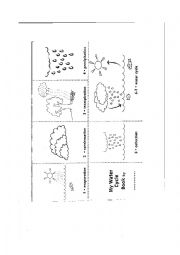 English Worksheet: My Water Cycle book