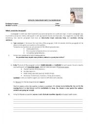 English Worksheet: Writing: Opinion Paragraph Workshop