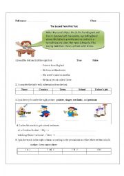 English Worksheet: Test For Beginners
