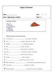 English Worksheet: Simple Present Revision Worksheet