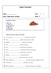 Simple Present Revision Worksheet