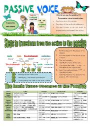 English Worksheet: passive and active 