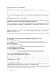 English Worksheet: Reported speech