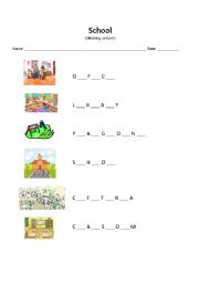 English Worksheet: School 