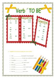 English Worksheet: Verb To Be