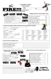 English Worksheet: LISTENING ACTIVITY